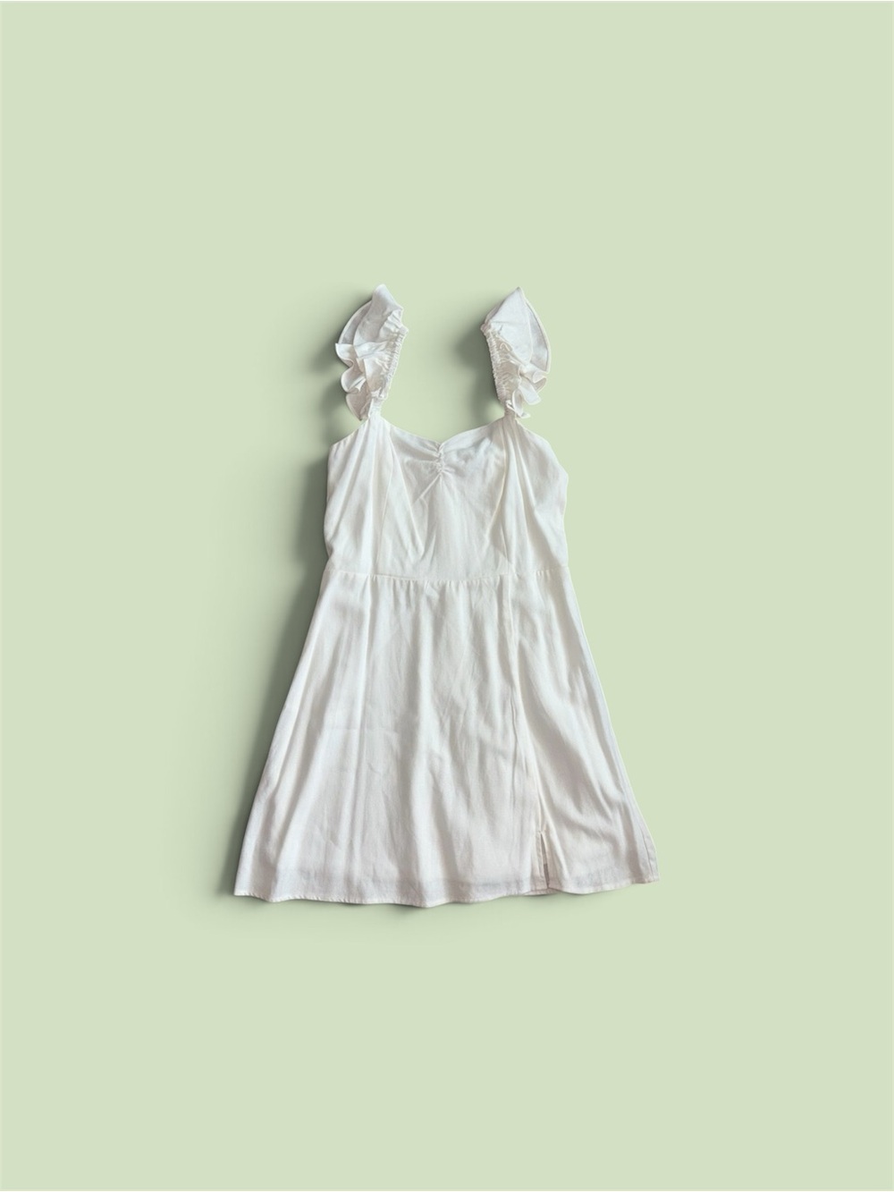 Francesca's White Textured Strap Dress